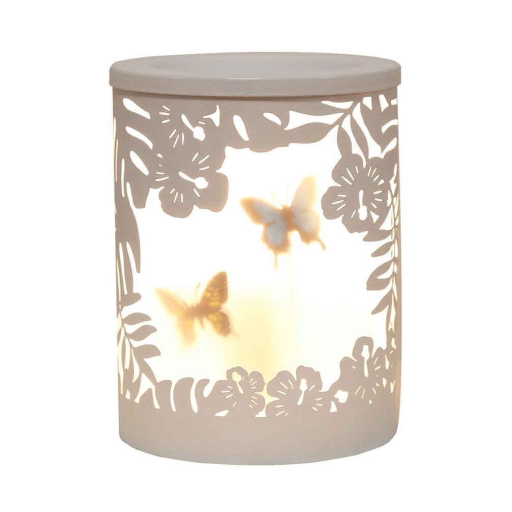 Aroma White Butterfly Electric Wax Melt Warmer £21.59